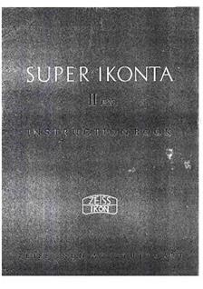 Zeiss Ikon Super Ikonta 2 manual. Camera Instructions.